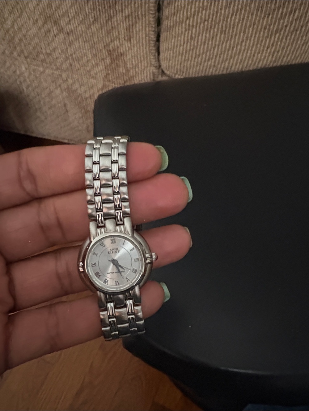 Anne Klein Silver tone Round Dial Bracelet Watch